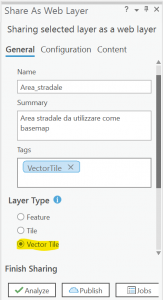 Vector Tile - Share As a Web Layer